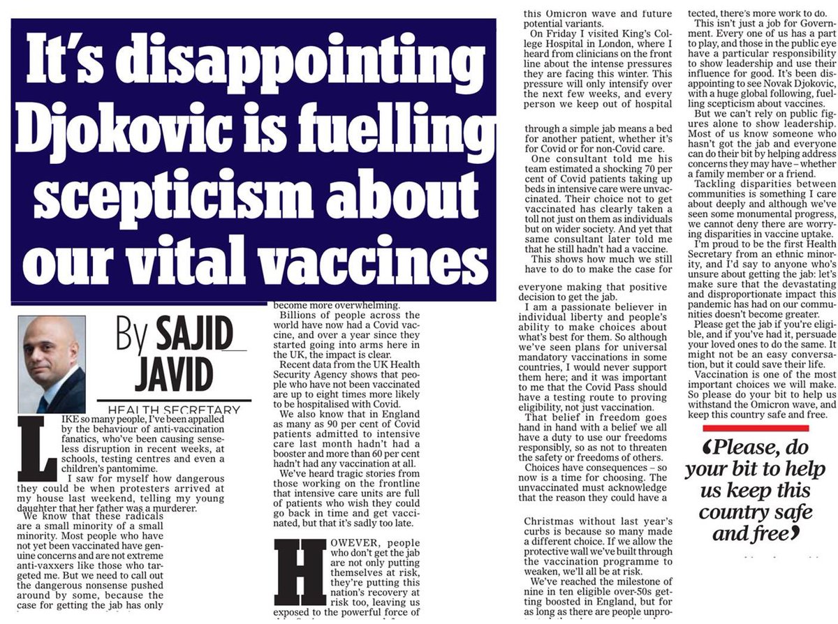 Sajid Javid tweet media