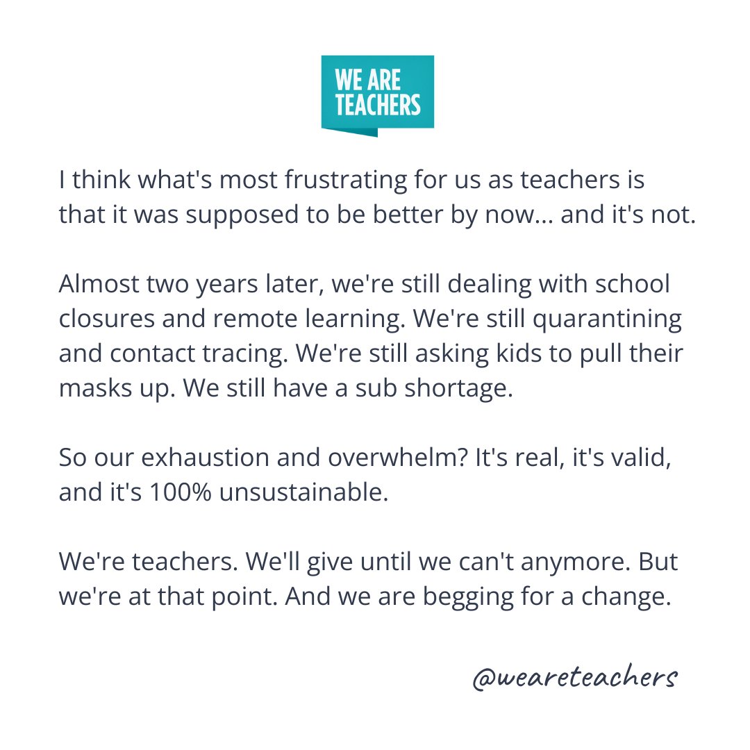 We're begging for a change.