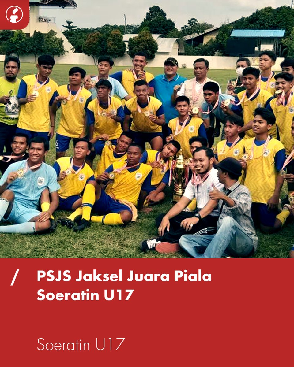 jacatranet's tweet photo. PSJS Jakarta Selatan keluar sebagai juara Piala Soeratin U17 DKI Jakarta usai mengalahkan ASIOP 1-0.

#Jacatra #PSJS #ASIOP #PialaSoeratin https://t.co/f2ARS9Wrqz