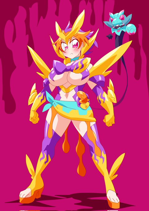 キュアリバイス ボルケーノレックスゲノム!使いこなすには悪魔妖精との同調が必要。 #キュアライダー #ライダー少女 