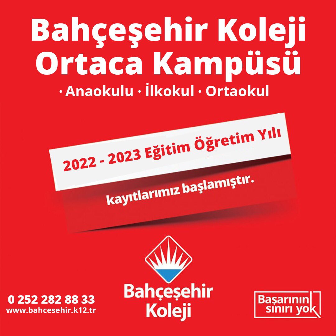 ortacabk's tweet photo. 2022-2023 eğitim öğretim yılı kayıtlarımız başlamıştır. Detaylı bilgi için sizi kampüsümüze bekliyoruz.

☎️ 0252 282 88 33 numaralı telefondan bize ulaşabilirsiniz. 

🎯Hayal ettiğin geleceğe, doğru yerden başlamak #SeninTercihin

#BahçeşehirKoleji
#BahçeşehirOrtaca https://t.co/KVUUcD9pJf