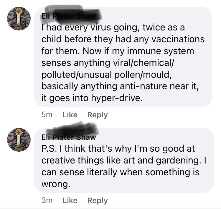 Oh FML ! Just seen on a relatives fbook page, and I don’t even know where to start. Every virus going … twice! And before vaccines were invented 🤔 #COVIDIOTS 
#antivaxxers