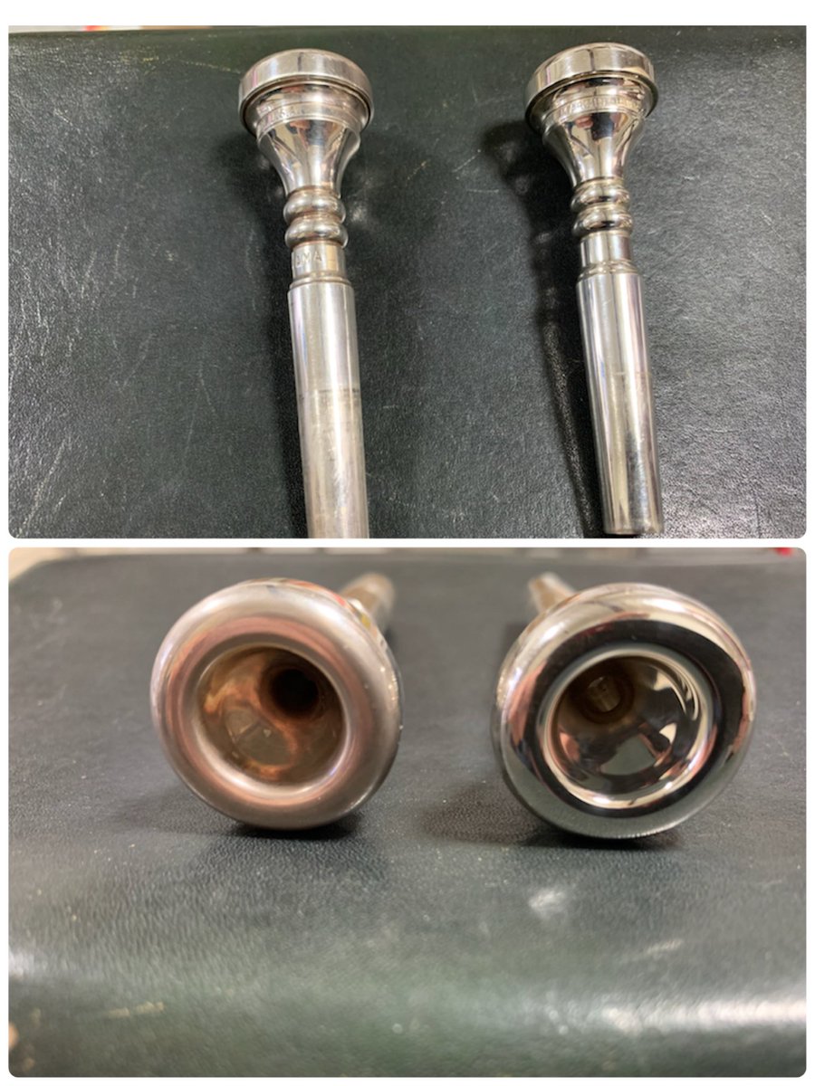 msbrasscamp's tweet photo. Joe Marcinkiewicz trumpet mouthpiece Masashi Sugiyama model  
左がプロトタイプ。市販品(右)とは微妙に違うが、私はどちらかというと市販品が好み。

#JoeMarcinkiewicz #TrumpetMouthpiece #MSmodel #プロトタイプ #市販品 #杉山正の金管サロン #金管演奏の原理とその考察 https://t.co/E3ssQFKU11
