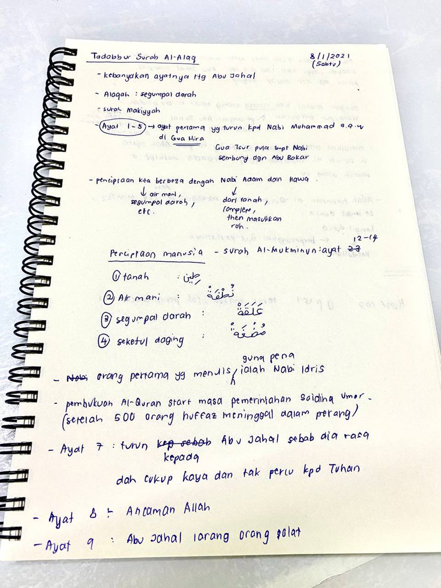 Fathyakan's tweet photo. Nota students.

Tadabbur Surah Al-Alaq ✨

Moga bermanfaat 🤲🏻 https://t.co/Fc5hzSrRyi