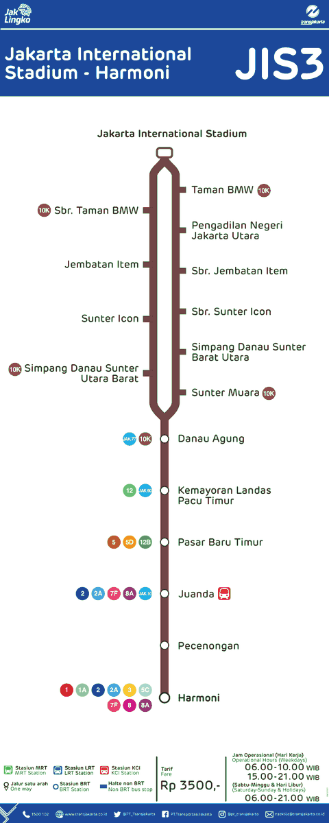 PT_Transjakarta's tweet photo. @nhabiba72 Malam kak, berikut peta rute JIS3 pada peta dibawah ini. Terima kasih https://t.co/lW9RL0pcU5