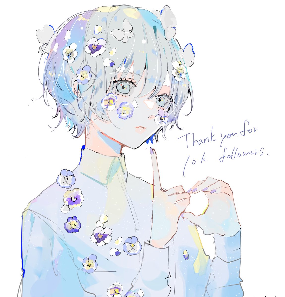 10000フォローありがとうございますの絵! 」|萩森じあのイラスト 10000フォローありがとうございますの絵! 」|萩森じあのイラスト