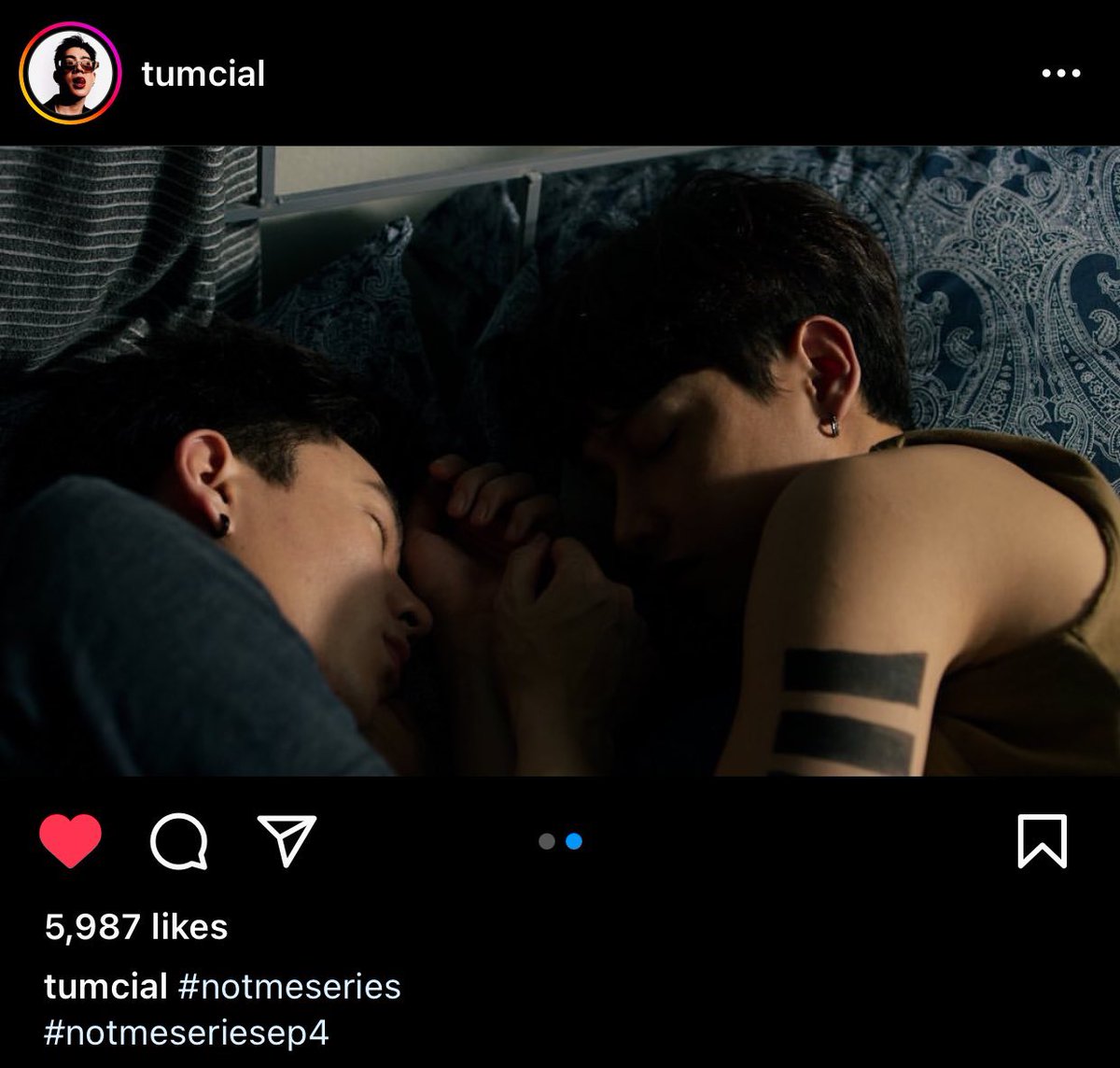 Off flexing Gun all over his instagram 😍 #ออฟกัน #NotMeSeriesEP4