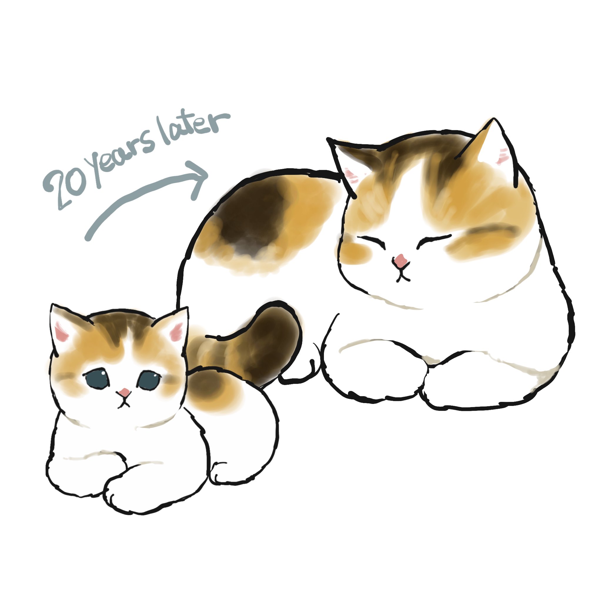 にゃんこポシェットを下げた富士額(ふじびたい)ねこさん - メルカリ
