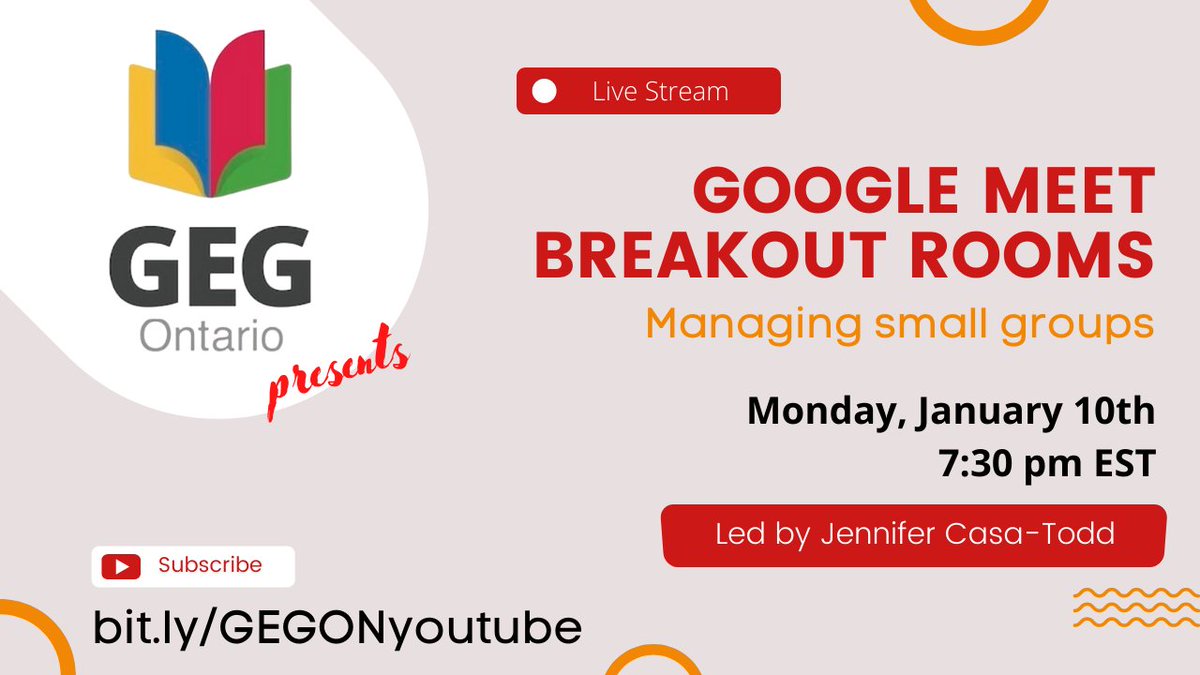 Going to be sharing: Managing small groups in Google Meet for our @GEGOntario friends tomorrow at 7:30 pm EST but all are welcome: youtu.be/OcRXxWO7Qwo #GoogleEI #GoogleET #onted