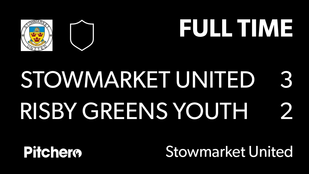 StowmarketUtdFc's tweet photo. FULL TIME: Stowmarket United 3 - 2 Risby Greens Youth
#STORIS #Pitchero
https://t.co/9kiCNiAjQa https://t.co/5Sl1itjFgb