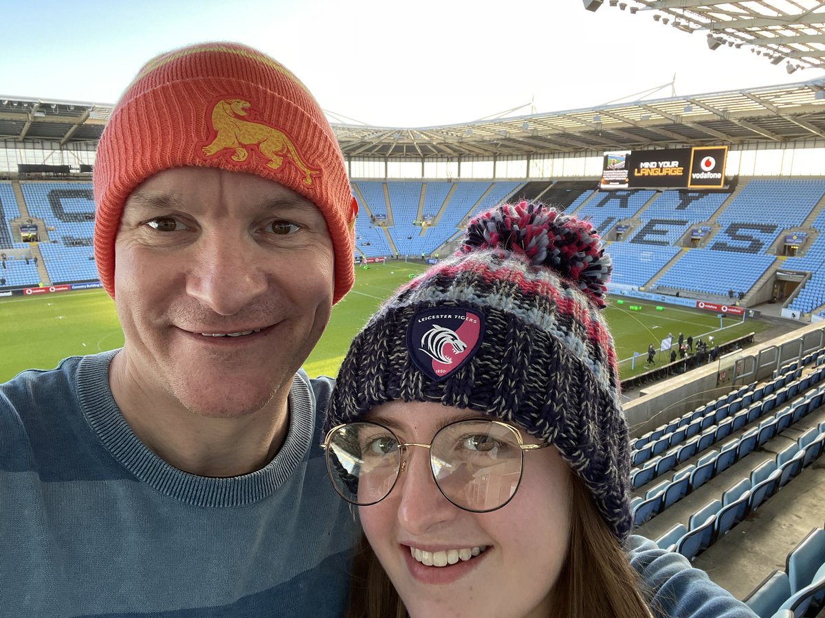 rosscodw's tweet photo. Supporting @LeicesterTigers against @WaspsRugby  from the Captains Lounge today #COYT #WasVsLei https://t.co/jcHNZ1OEFb