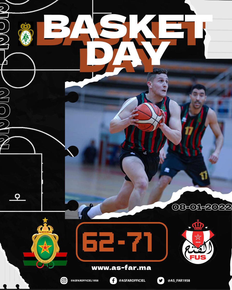 ASFAR_Officiel's tweet photo. 🟢⚫🔴
FULL TIME
ASFAR 6️⃣2️⃣ 7️⃣1️⃣ FUS
📅 08.01.2022
#ASFAR_FUS
#ASFAR_DEXH https://t.co/7TK2OqO7f0