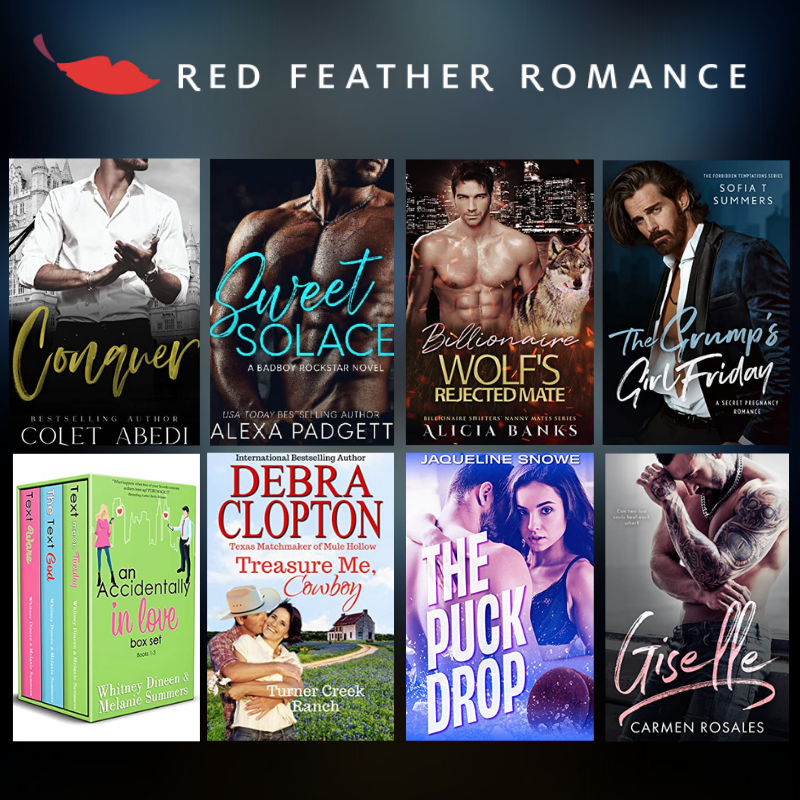 RedFeatherRom's tweet photo. Need some spice in your Sunday? Check out these romance eBooks at https://t.co/0w8O6Zc9W3! 🌶 ❤️‍🔥 #romancereaders #books #amreading https://t.co/nKRiP12pFf