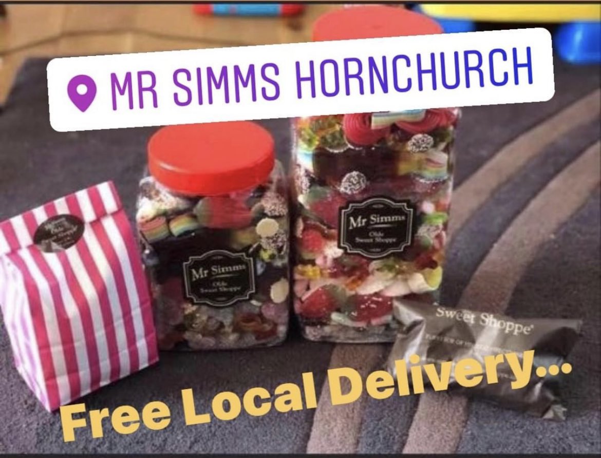 We DELIVER 🚚🎉🍭 Place your orders in Messenger #mrsimmshornchurch         facebook.com/Mrsimmshornchu…