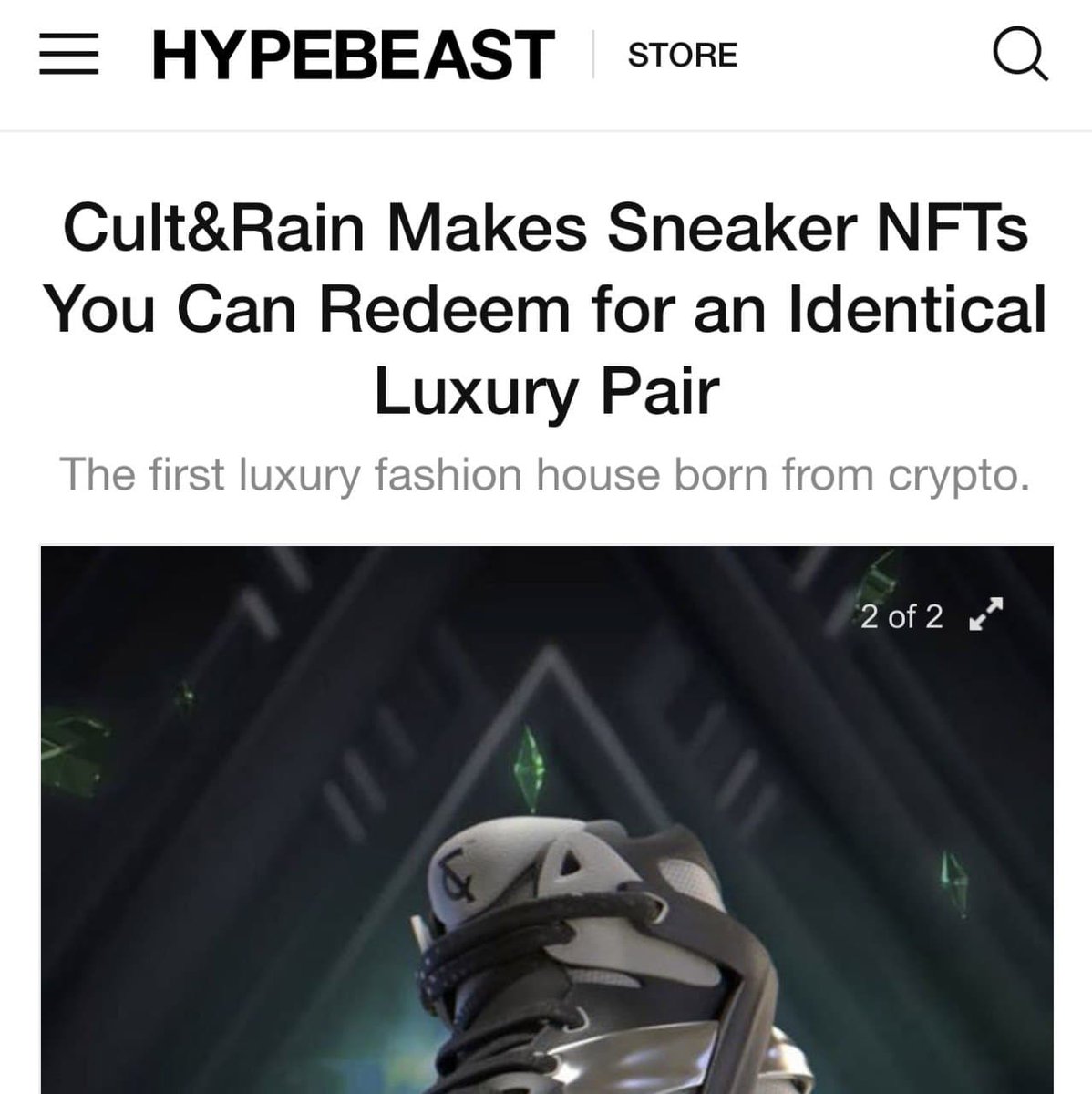 It is our pleasure to announce CULT&amp;RAIN's feature article by <a href="/HYPEBEAST/">HYPEBEAST</a> is now LIVE:  

hypebeast.com/2022/1/cult-an…

It contains an EXCLUSIVE FIRST LOOK of C&amp;R's full Model 01 Titan NFT

Just getting started. Join our revolution🔥
cultandrain.com
discord.gg/cultandrain