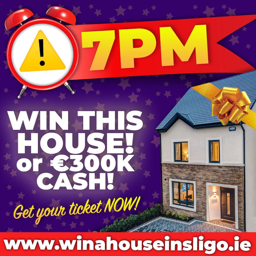 WinAHouseInSligo (@winahousesligo) on Twitter photo โ ๏ธ ๐๐ซ๐ง๐๐ก๐ฆ๐๐ข๐ก - ๐๐ฅ๐๐ช ๐๐๐ข๐ฆ๐๐ฆ ๐ณ๐ฃ๐ โ ๏ธ
๐๐ผ winahouseinsligo.ie
Due to high levels of demand ticket sales will continue on till ๐ณ๐ฃ๐ ... this is your ๐๐๐ก๐๐ ๐๐๐๐ก๐๐ ๐ง๐ข ๐๐ก๐ง๐๐ฅ! ๐ฅ
<a href="/currygaaclub/">Curry GAA Club</a>
<a href="/ShannonGaelsGAA/">Shannon Gaels GAA</a> โ ๏ธ ๐๐ซ๐ง๐๐ก๐ฆ๐๐ข๐ก - ๐๐ฅ๐๐ช ๐๐๐ข๐ฆ๐๐ฆ ๐ณ๐ฃ๐ โ ๏ธ
๐๐ผ winahouseinsligo.ie
Due to high levels of demand ticket sales will continue on till ๐ณ๐ฃ๐ ... this is your ๐๐๐ก๐๐ ๐๐๐๐ก๐๐ ๐ง๐ข ๐๐ก๐ง๐๐ฅ! ๐ฅ
<a href="/currygaaclub/">Curry GAA Club</a>
<a href="/ShannonGaelsGAA/">Shannon Gaels GAA</a>