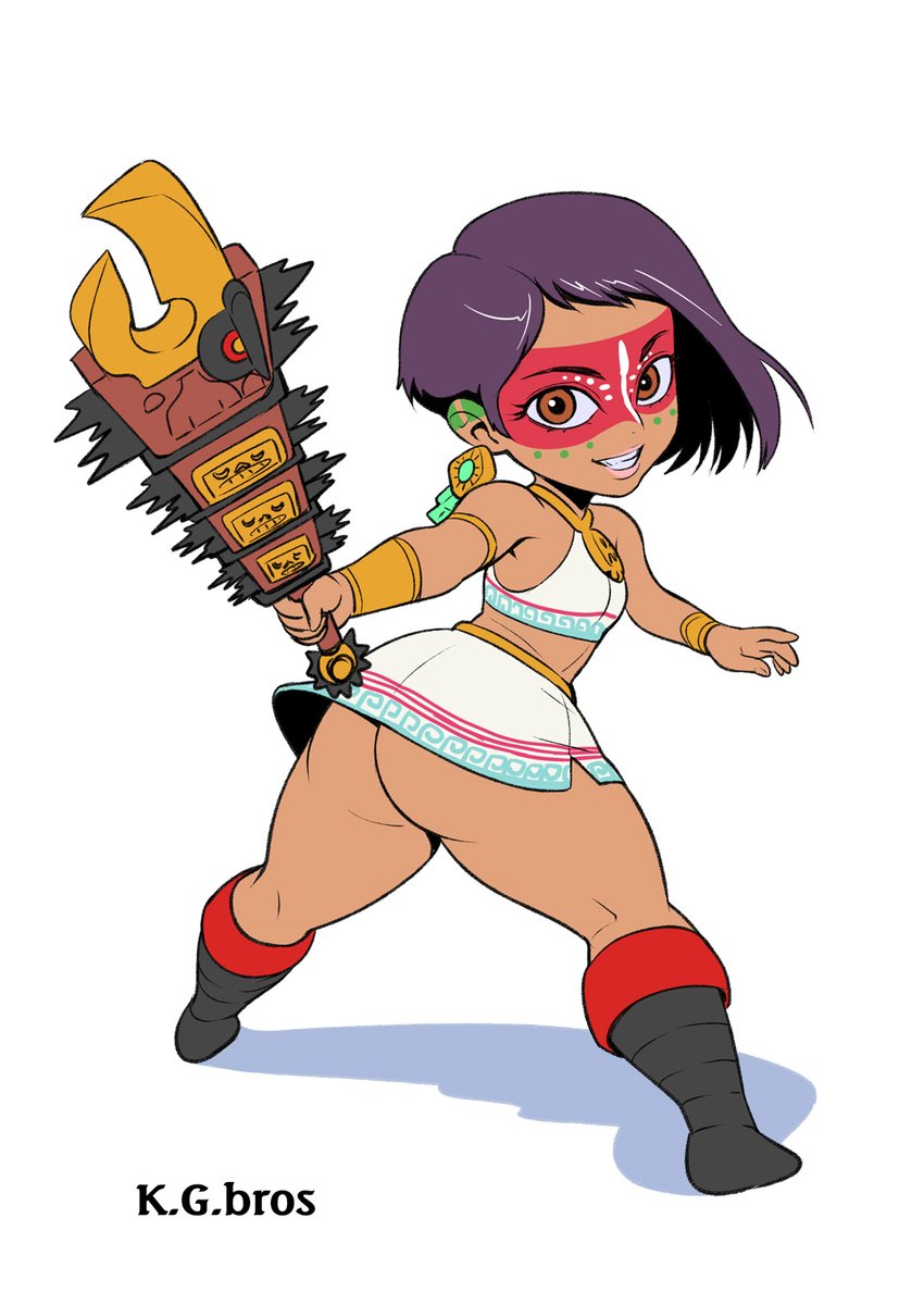 「プリンセス・マヤと三人の戦士達
(Maya and the Three)」からマヤさん。
下半身がムチムチしてて良かったので☆
敵側の神様達がユニークで楽しい。
お話も良かったよ☆ 