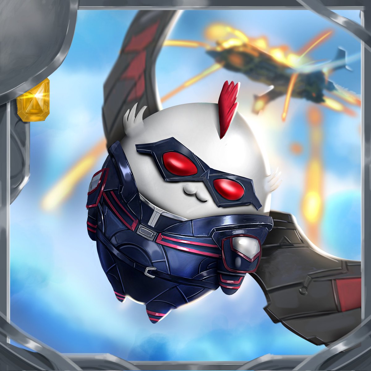 Kentasi2's tweet photo. Our artist teams are working very hard and we still manage to drink beer almost everyday lol.
Another @AxieInfinity fan art, check out the Axie Falcon.
#fanart #axieinfinity #axiefanart #axieinfinityfanart #axieart https://t.co/Yja59z8ytG