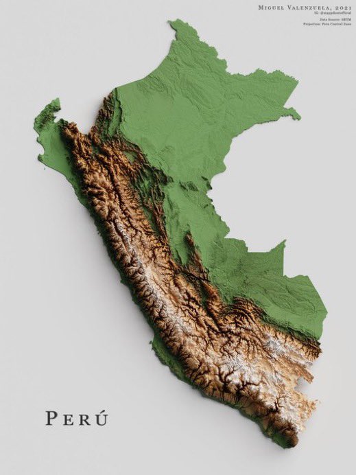 theepicmap's tweet image. The topography of Peru