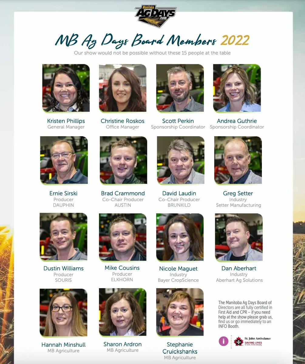 ** #AgDays22 Postponed ** It's not easy putting together Canada's Largest Indoor Farm Show every year, but with a group of people as great as our Ag Days board, they always get it done while exceeding expectations!

Thank-you for all of your hard work! AgDays.com