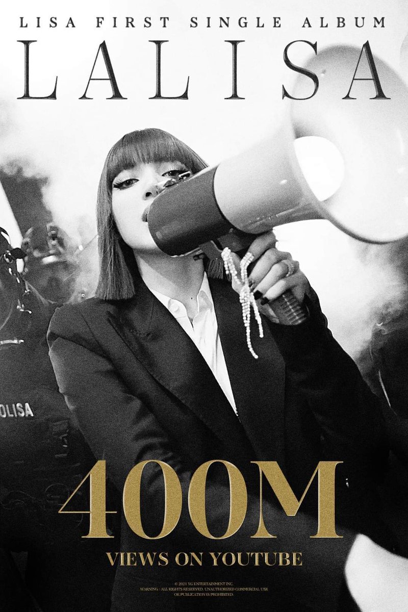 #LISA 'LALISA' M/V HITS 400 MILLION VIEWS <a href="/Youtube/">YouTube</a>

'LALISA' M/V
📽youtu.be/awkkyBH2zEo

#리사 #LALISA400M