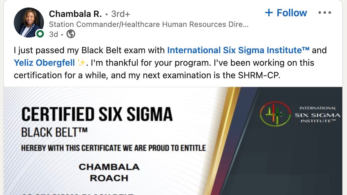 At <a href="/SkillFrontCom/">SkillFront</a> what makes us really proud is the success stories of our students! The full story our participant, Chambala R. (US Army Station Commander / Healthcare Human Resources Director at US Army (AMEDD), MBA Candidate, CSSBB) posted on LinkedIn: lnkd.in/epyywcqy