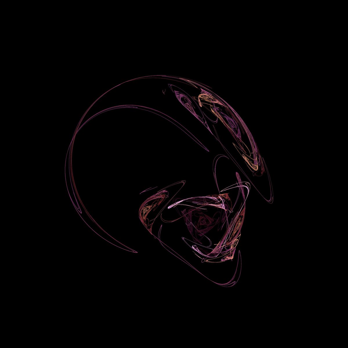 We can encode complex natural shapes using simple mathematical rules using fractal geometry. 
I'm really excited to see that our digital universe generated this skull-like creation.
opensea.io/assets/0x495f9…
#nftcollector #NFTCommunity #NFTs #OpenSeaNFT