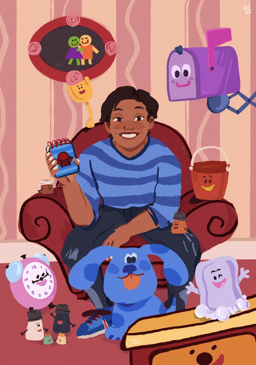 kiwimansi's tweet photo. BLUES CLUES (AND YOU!!!!!!!) 🐶💙 https://t.co/mEADa8spHR