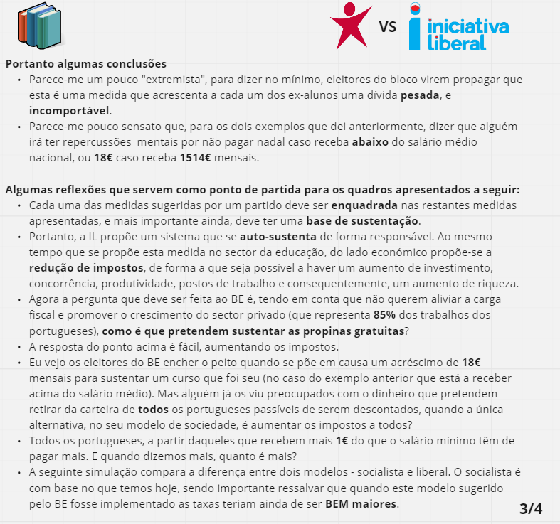 jfiliprodrigues's tweet photo. Depois de muita polémica com a proposta da IL (2019) no que toca a educação, decidi fazer uma comparação do ideal socialista - propinas gratuitas - com o modelo da IL. Resultado do modelo socialista: + carga fiscal,+ pobreza, + emigração, - investimento e - competitividade. https://t.co/QlDiCYcxNv