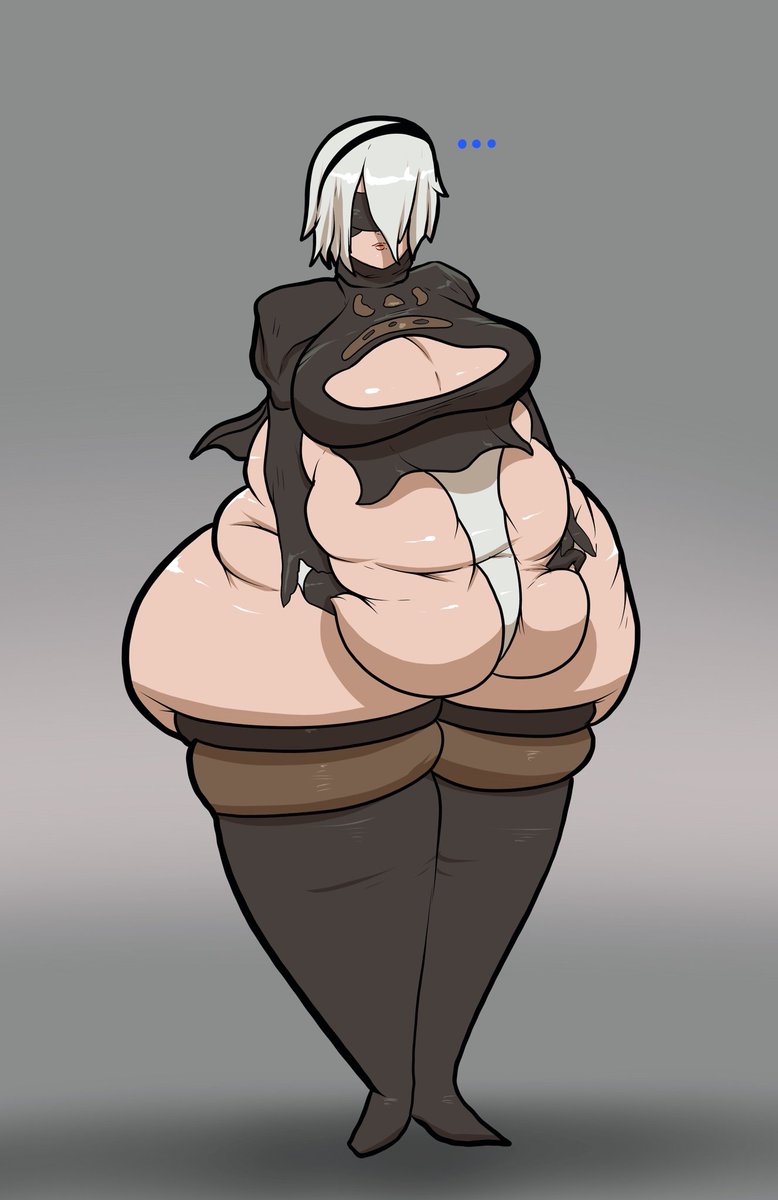 Jigglebits1's tweet image. Waifucon part 3, a little downtime for 2b to notice there's more of her?!