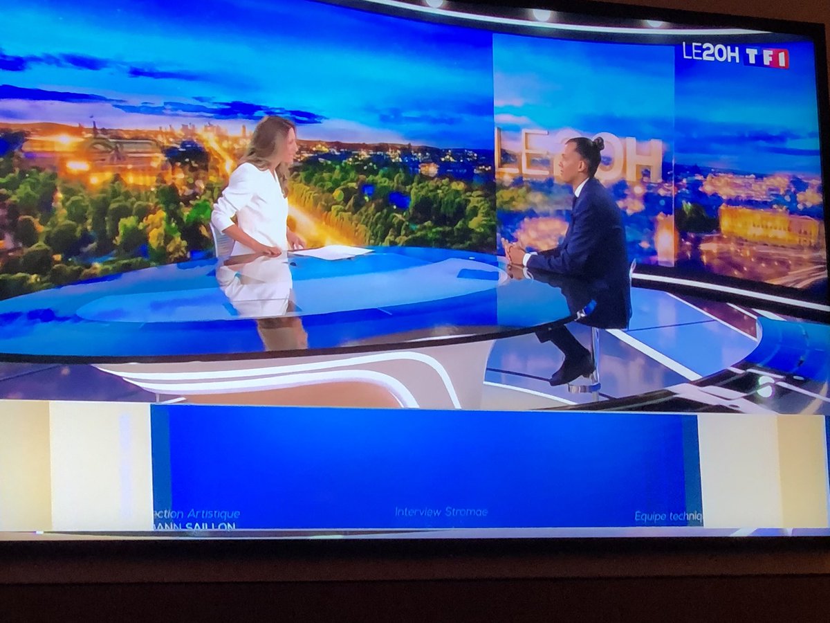 Très jolie phase de fin de 20:00 par stromae et Anne claire coudray avec une chanson inédite qui part live 
Ça casse les codes 
Bravo ...#Stromae