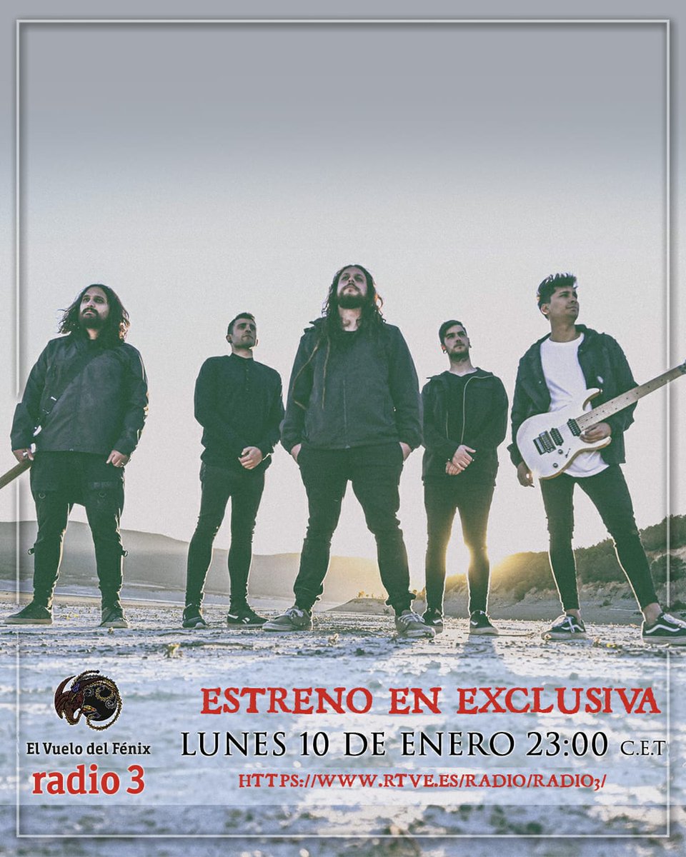 DERMAI MANAGEMENT (@dermaim) on Twitter photo Mañana, a partir de las 23:00 <a href="/vuelofenix_r3/">El Vuelo del Fénix</a> estrenará en exclusiva el nuevo single de <a href="/TBHorizon_band/">The Broken Horizon</a>
Gracias al gran trabajo de <a href="/backgnoise/">Background Noise</a>
#NewSingle #NewYear2022 #10Enero Mañana, a partir de las 23:00 <a href="/vuelofenix_r3/">El Vuelo del Fénix</a> estrenará en exclusiva el nuevo single de <a href="/TBHorizon_band/">The Broken Horizon</a>
Gracias al gran trabajo de <a href="/backgnoise/">Background Noise</a>
#NewSingle #NewYear2022 #10Enero