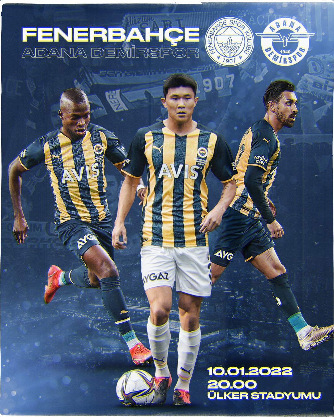 Fenerbahçe'nin Adana Demirspor Maçına Özel Hazırladığı Maç Görseli