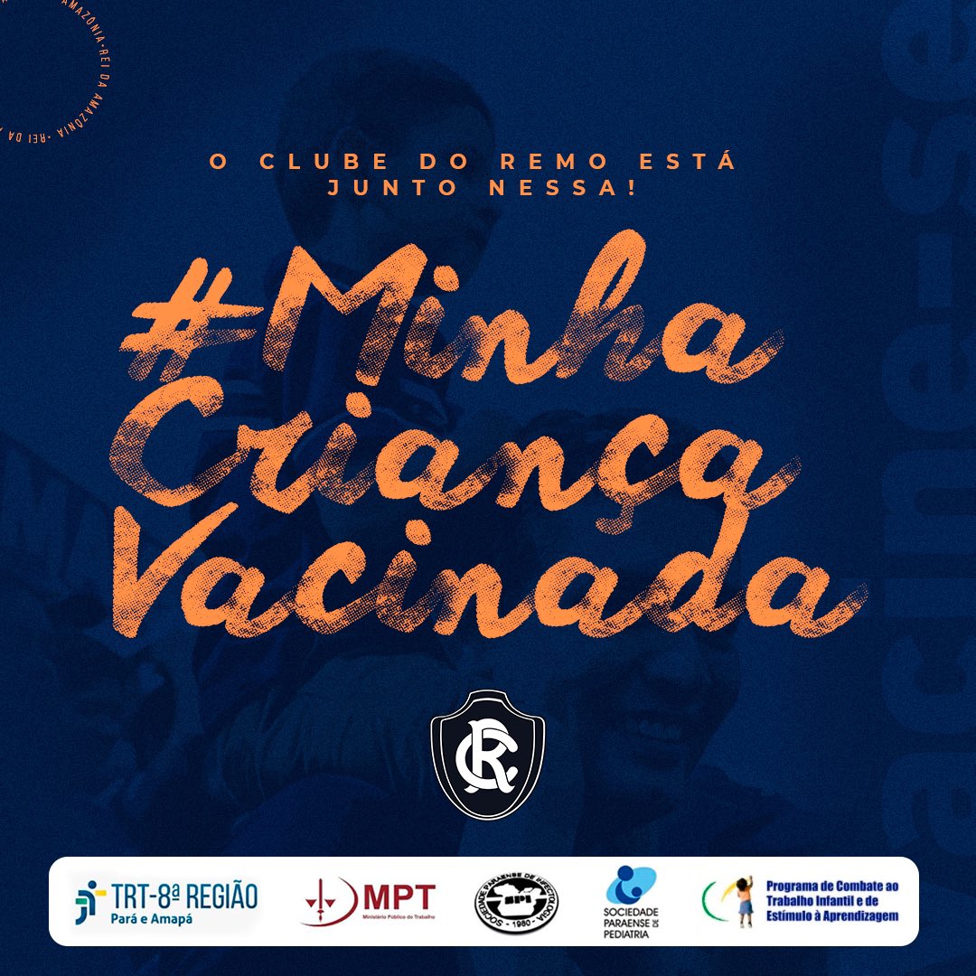 O Clube do Remo aderiu à campanha #MinhaCriançaVacinada. 💉

A campanha, que incentiva à vacinação infantil, é uma realização do TRT 8ª Região em parceria com MPT,  Sociedade Paraense de Infectologia e de Pediatria, e já conta com o apoio de diversas instituições. (+)