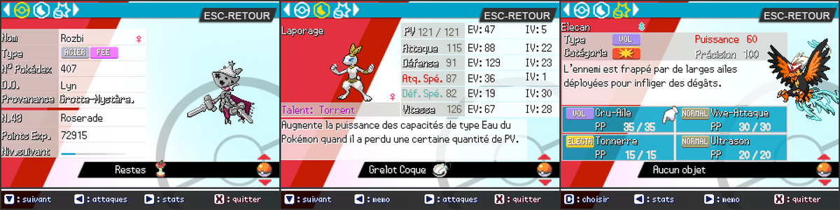 EcChronicles's tweet photo. Good evening, 

I've redone the whole menu of the Pokémon information,
thanks to @Mettaiko for his code advice, and god knows I bothered him.

#uxdesign #uidesign #uiuxdesign #psdk #fangame #Pokemon #edelweisschronicles https://t.co/oMUm6AXEJ7