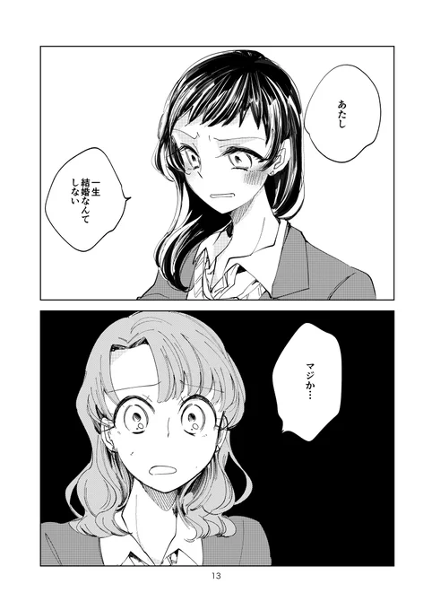 【創作百合】再録・ひーちゃんとふみの話 3/5[高校生] #ねがまんが 