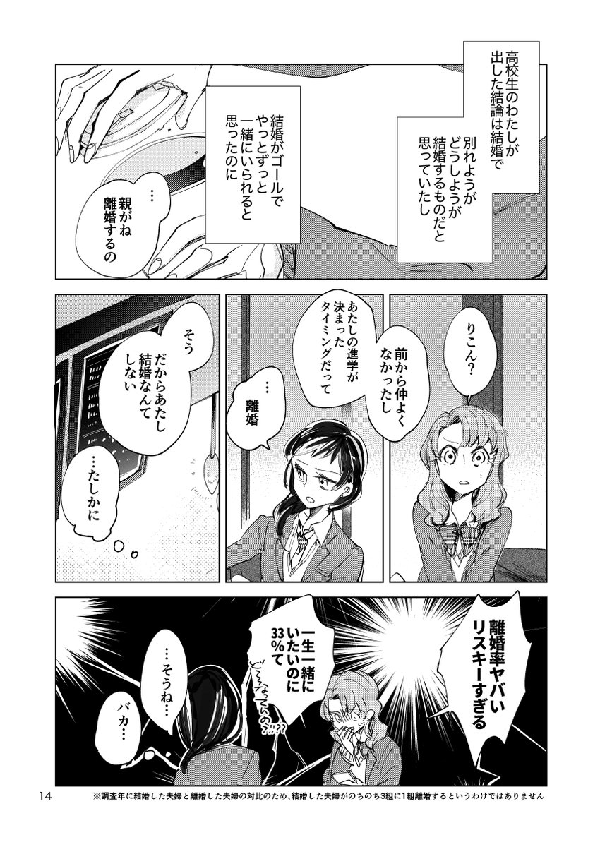 【創作百合】再録・ひーちゃんとふみの話 3/5[高校生] #ねがまんが 