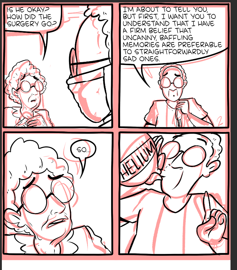 I don't usually share full comics in progress, but this is the first joke of mine that makes me laugh out loud in a while