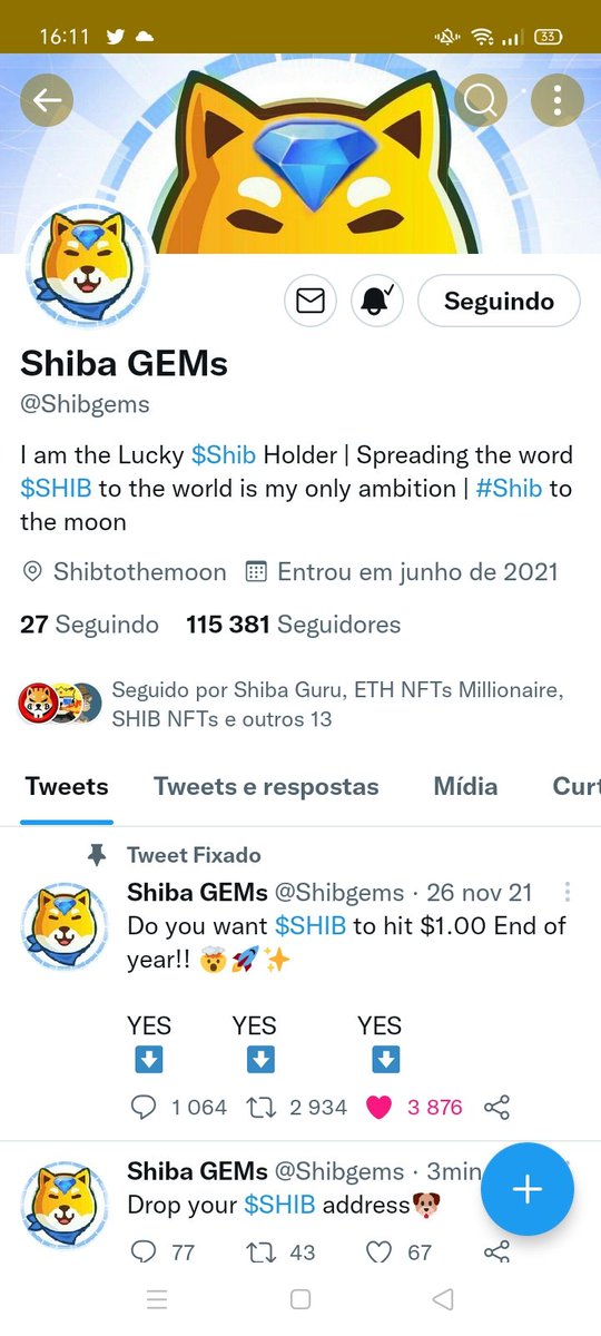 Cryptography22's tweet photo. @Shibgems Following❤️notifications🔔💯🚀💯🚀 https://t.co/vVZB3s06Bc