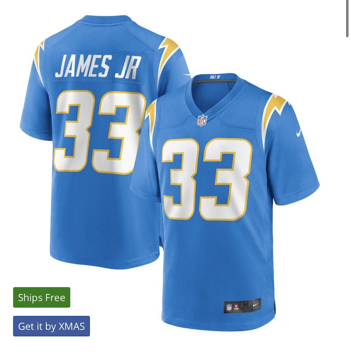 BoltVox's tweet photo. GAMEDAY GIVEAWAY! #LFG In honor of the #Boltfam &amp; an epic regular season bookmarked by an epic game, giving away a jersey of you choice. You pick player, size &amp; color direct to your door. Must be in stock on @chargers store &amp; be a follower. Retweet to enter. @JenniferMills21 💙💛 https://t.co/PX0jjRV2bg