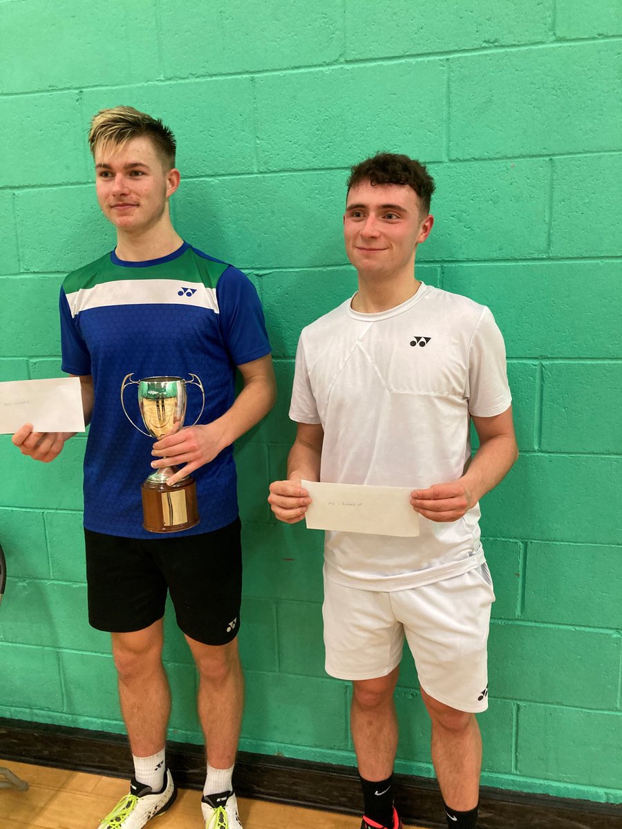 DunfermlineBad1's tweet photo. Men's Singles at Babolat Dunfermline Championships
Callum Smith beat Michael McGuire 21/12,23/21 https://t.co/JySAsfI2bN