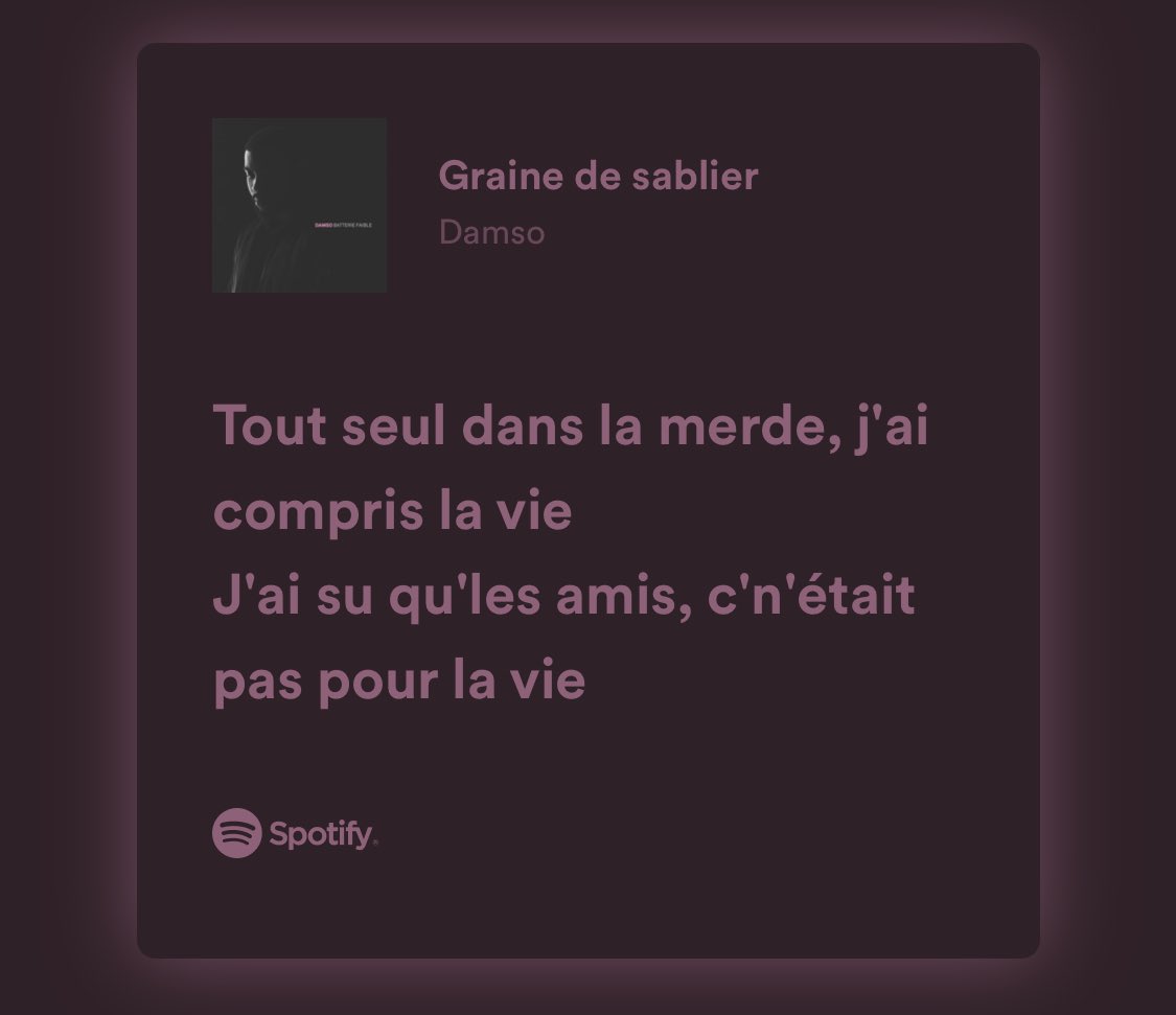 Graine de sablier,Damso - 2016