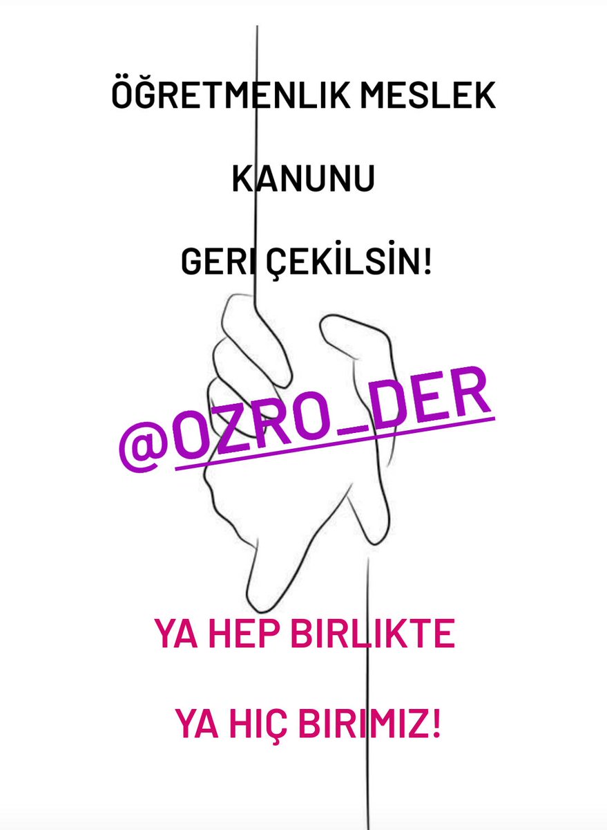 Meclise sunulan Öğretmenlik Meslek Kanunu tasarısı, meclise sunulmadan önce ne yetkililer tarafından söylenenlerle örtüşüyor ne 20. Eğitim Şûrası kararlarıyla ne de uluslararası kuruluşların öğretmen özlük hakları raporlarıyla.

#ÖMKTgeriçekilsin
<a href="/TBMMresmi/">TBMM</a>
<a href="/tcmeb/">Millî Eğitim Bakanlığı</a>
<a href="/RTErdogan/">Recep Tayyip Erdoğan</a>