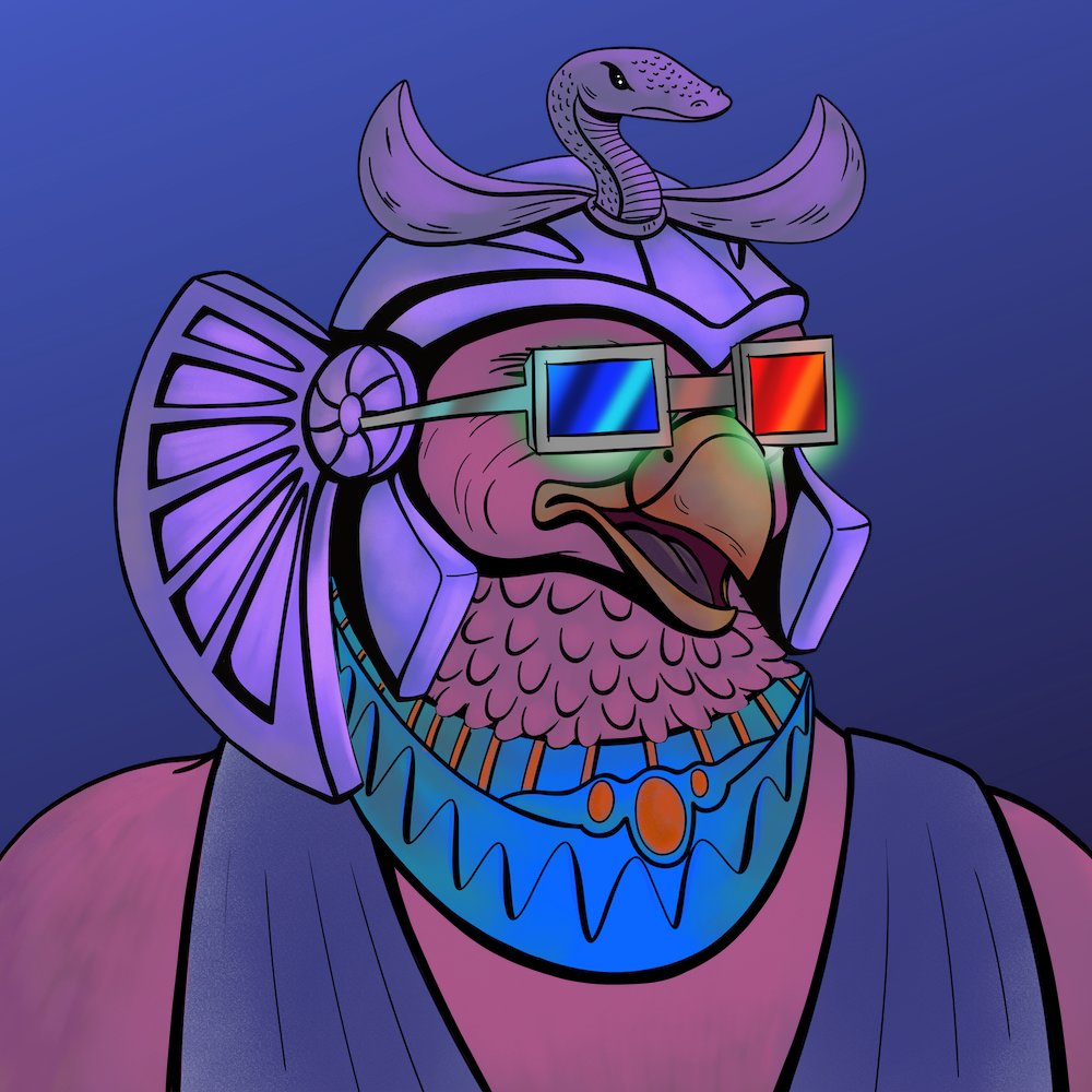 Ra is just chilling watching a 3D movie! 👓