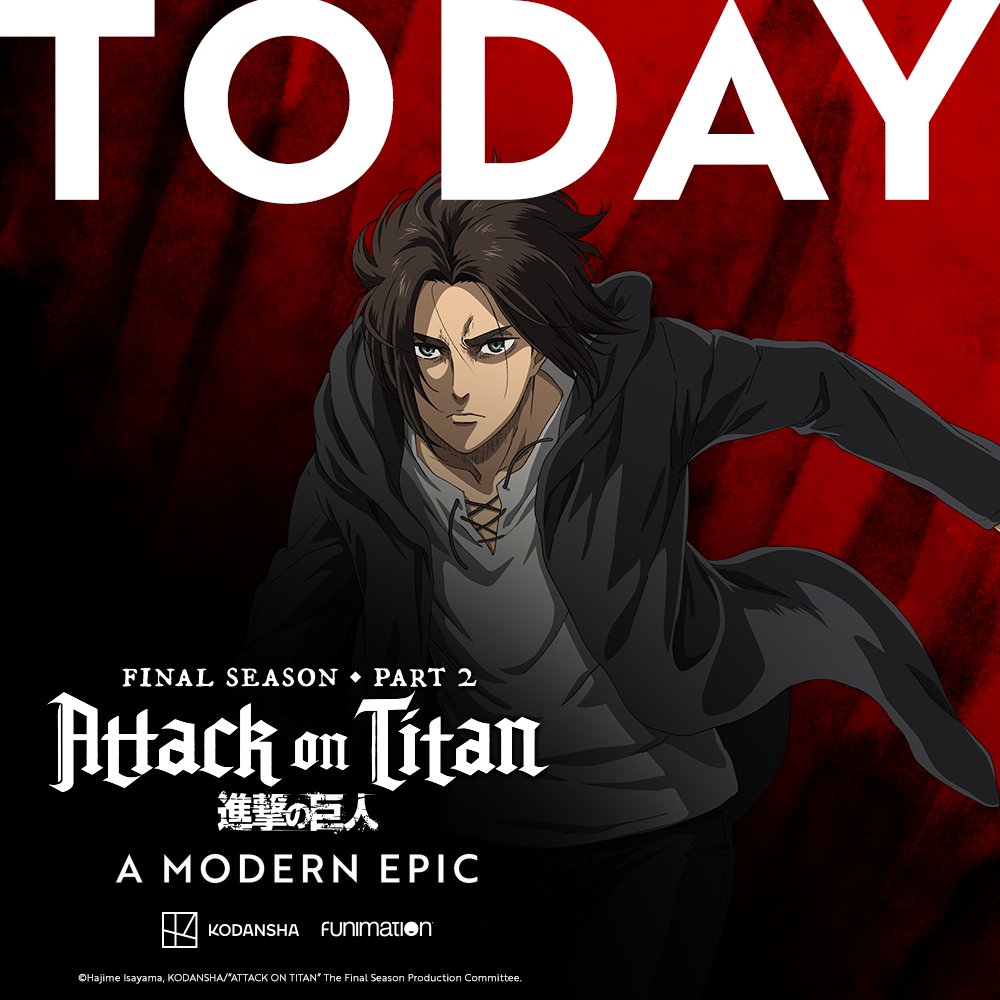 Funimation on X: Today's the day! Attack on Titan Final Season Part 2  premieres in just a few hours! 💥  / X