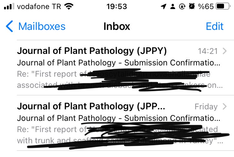 orenemelim's tweet photo. A very good way to start a new year! #journalofplantpathology #plantpathology #firstreports #southeasternanatolia #fungi #orchard #agriculture https://t.co/rdZpDcOJX2