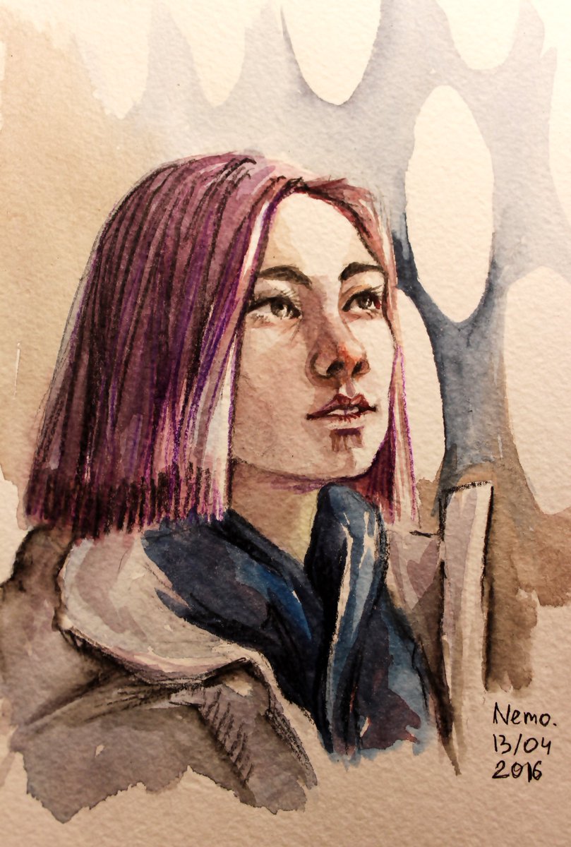 NemoFrei's tweet image. Подумал и решил прибраться в папках с рисунками. Заодно покажу старые работы.
2016й год, портрет с фотки.