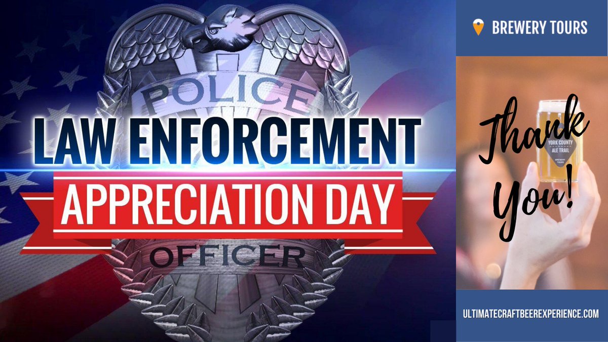Join us today as we raise our glasses to the men and women who protect and serve. Be safe out there!

#LawEnforcementAppreciationDay #CraftBeer #beer