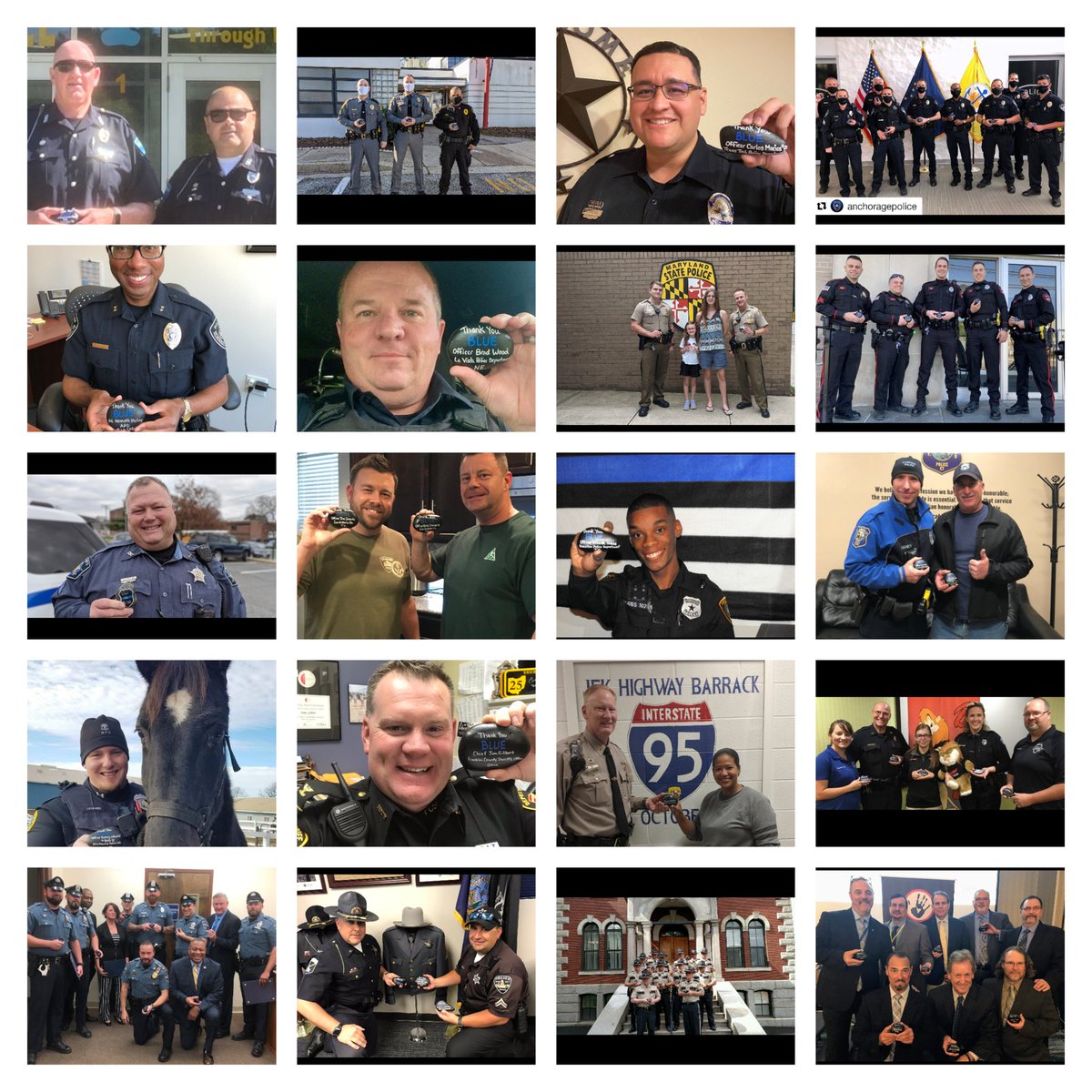 RocksForLEOs's tweet photo. National Law Enforcement Appreciation Day we honor & appreciate the service of our Sheriff's Deputies, Corrections Officers, State Troopers, Police Officers, BPA, & all who work in LE. They need our support, today AND every day. #ThankYou #RocksForLEOS #BackTheBlue #RockFamily https://t.co/3Hypw9K7hk