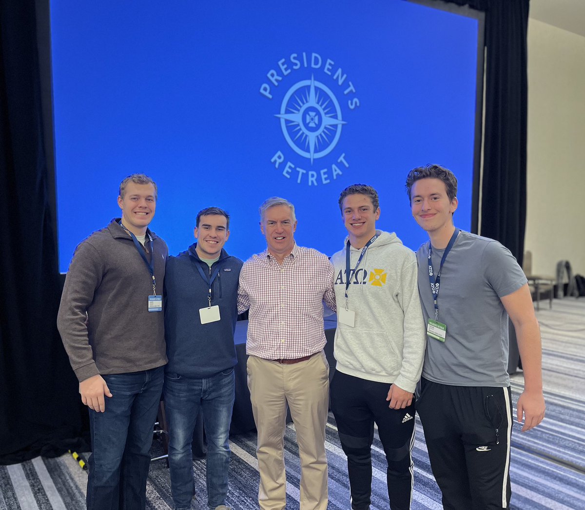 This weekend our President, VP, Membership Educator, and Recruitment Chair were in Chicago for the President’s Retreat 🤵‍♂️

The boys look forward to using their new skills in the upcoming semester 🤟

#ATOLeads #RushATO